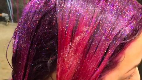 THIS SALON HAS A BIG THING FOR GLITTER… Owner Sophia Hilton has a “no…